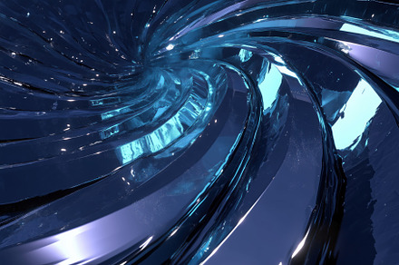 A mesmerizing abstract spiral design featuring glossy, reflective surfaces in s, an Arts & Entertainment Photo by Textures & Backgrounds