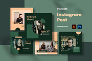 Podcast Instagram Post, a Social Media Template by MikroType Std (Thumbnail 1 of 4)