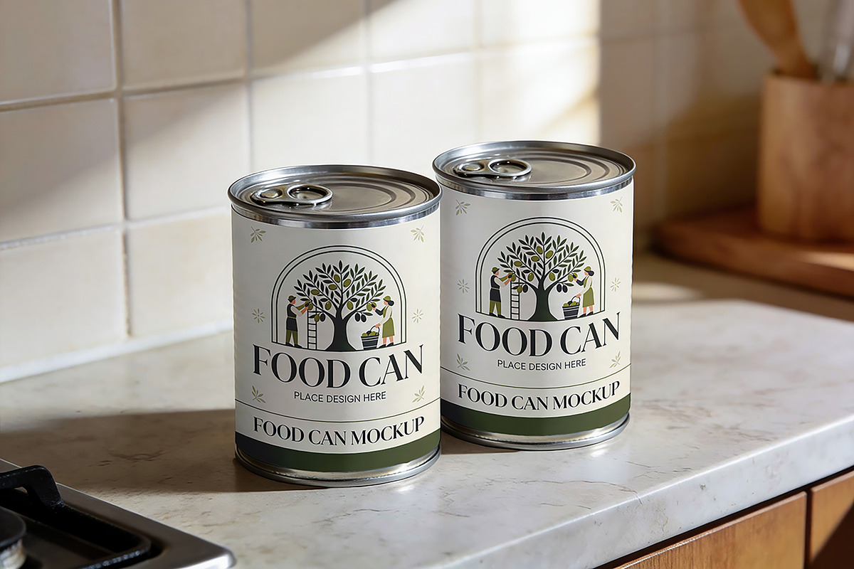 Food Can Mockup, a Cups & Container Mockup by Pitchlook.Studio (Photo 3 of 4)