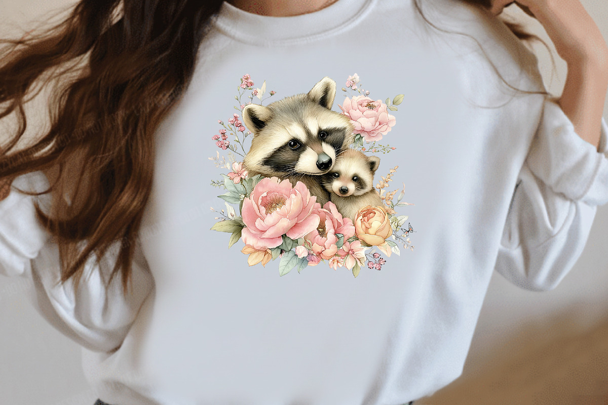 Whimsical Mother's Day Raccoon Clipa, an Illustration by Designworld (Photo 6 of 8)