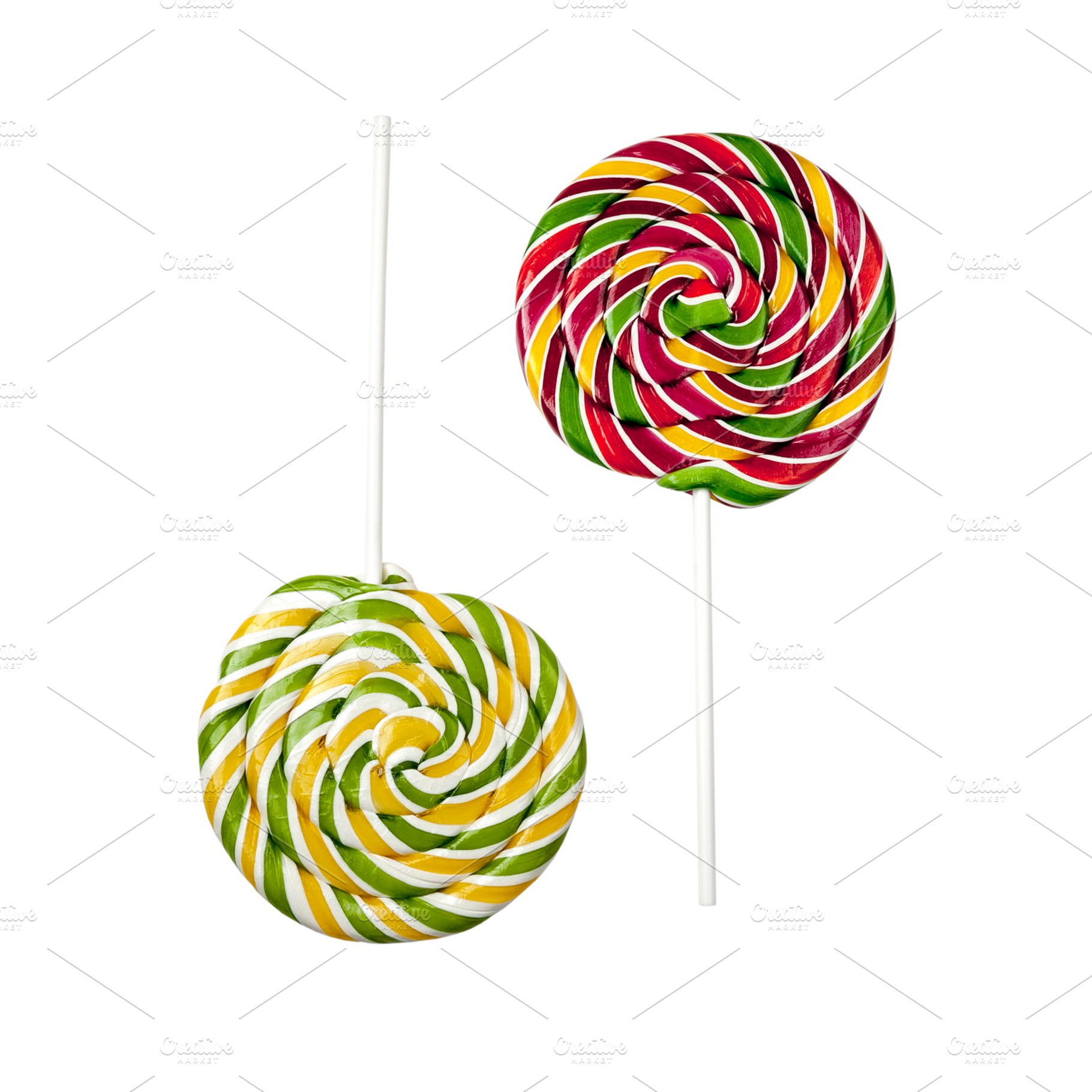 Two opposite lollipops, a Food & Drink Photo by BOOCYS