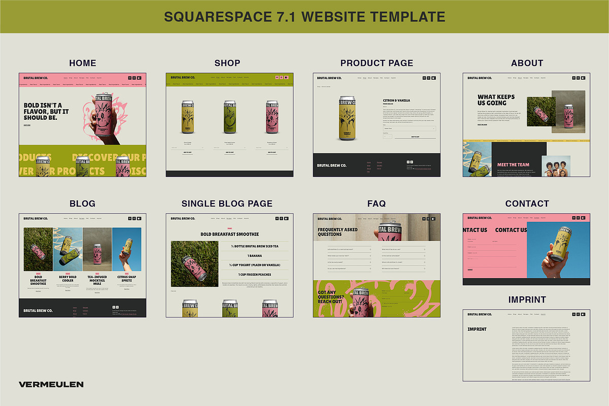 Squarespace Website Template | Bold, a Squarespace Template by Vermeulen Design Studio (Photo 7 of 7)
