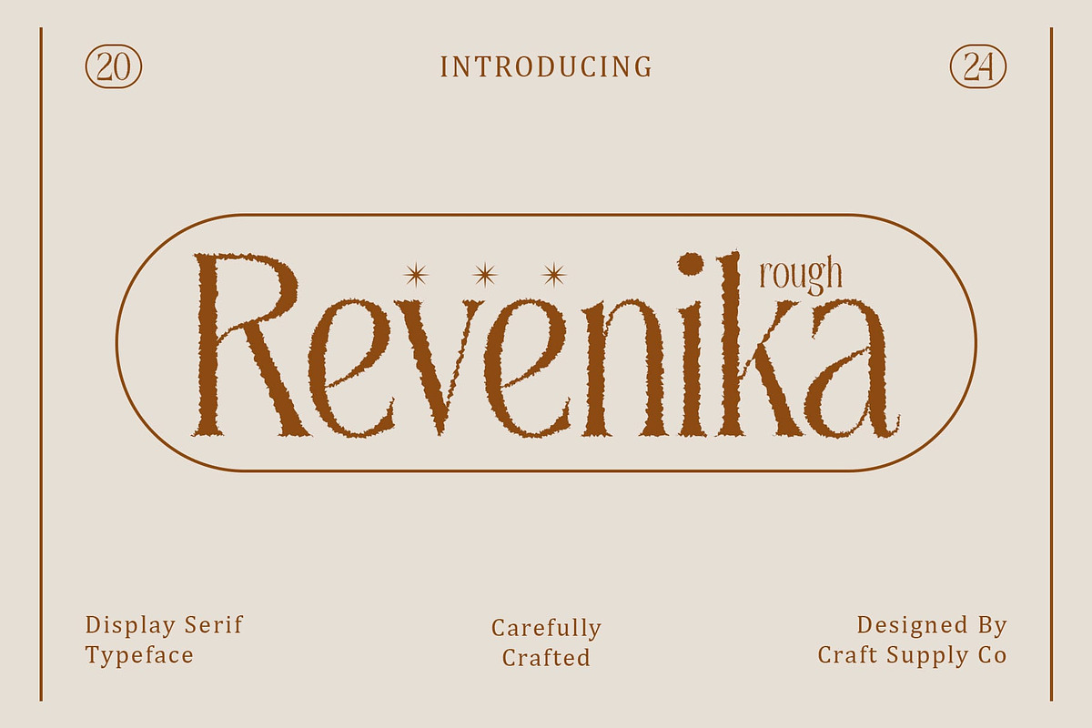 Revenika Rough, a Serif Font by Craft Supply Co. (Photo 1 of 8)