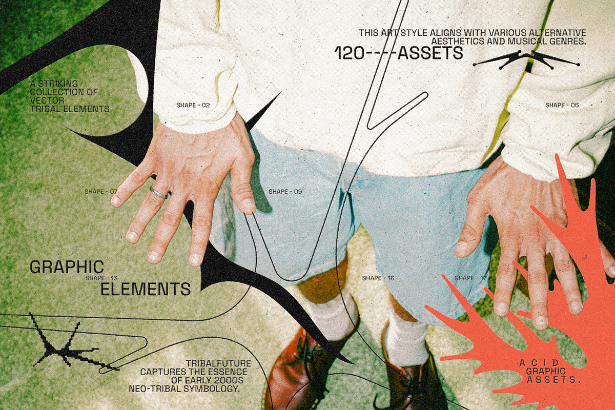 Tribal Future - Y2K Graphic Pack, a Graphic by softulka (Photo 3 of 9)