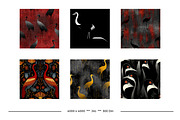 Crane Retro Art Style Patterns, a Pattern Graphic by karenfoleyphoto (Thumbnail 4 of 7)