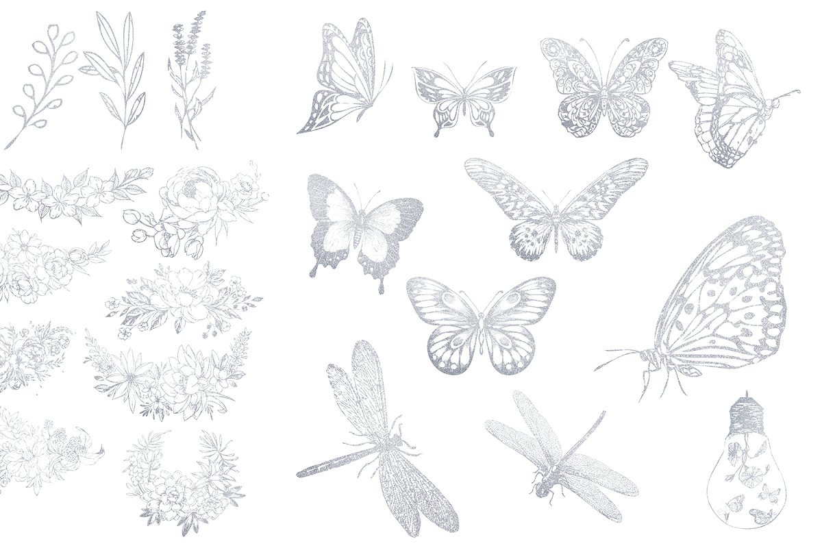 Card templates, floral illustrations, a Card Template by AnastasiyaOleynik (Photo 8 of 10)