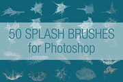 50 Splash Brushes for Photoshop, a Brush Add-On by Creative Graphics (Thumbnail 2 of 5)
