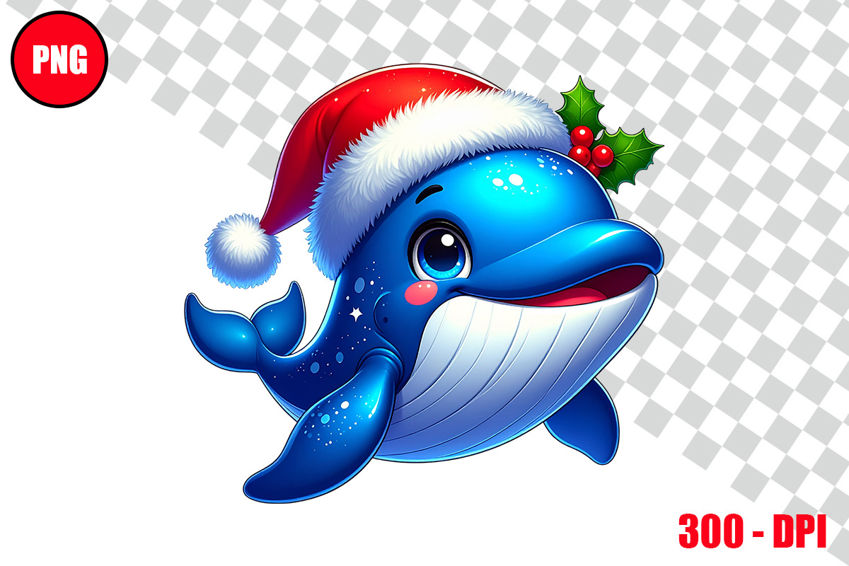 Christmas Whale Clipart Bundle Files, an Animal Illustration by taramija (Photo 19 of 26)