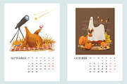 Calendar 2026 Happy Chickens, a Decorative Illustration by Dashnpro (Thumbnail 6 of 7)