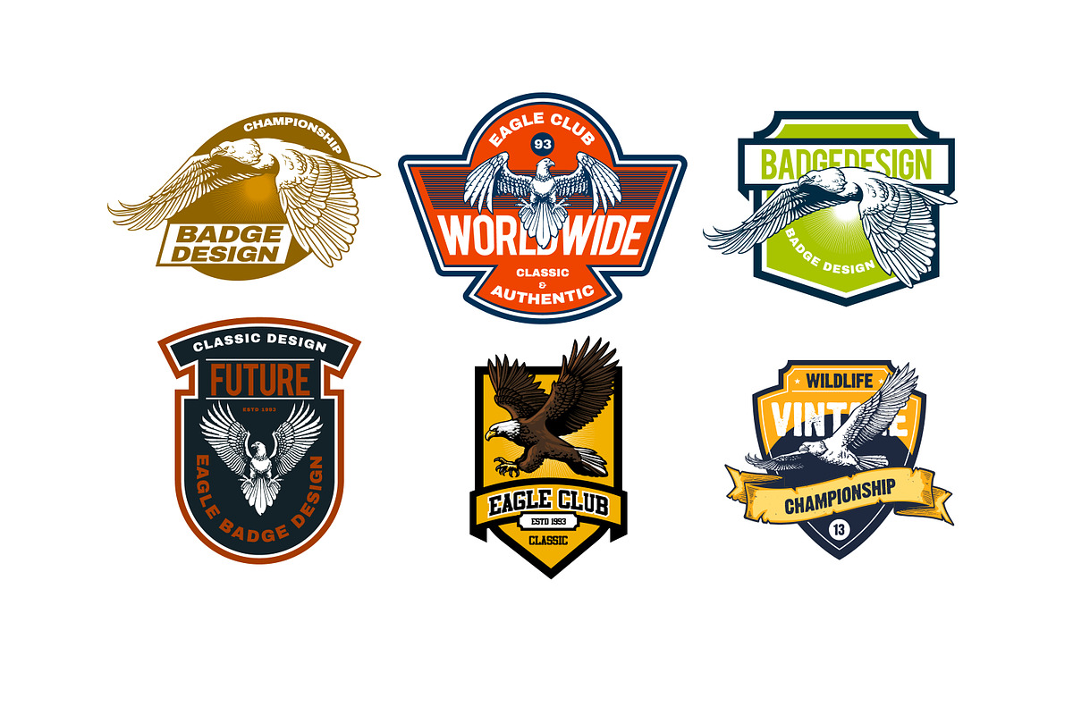 Eagle badge BUNDLE – just $9, an Animal Illustration by grindstudio (Photo 4 of 4)