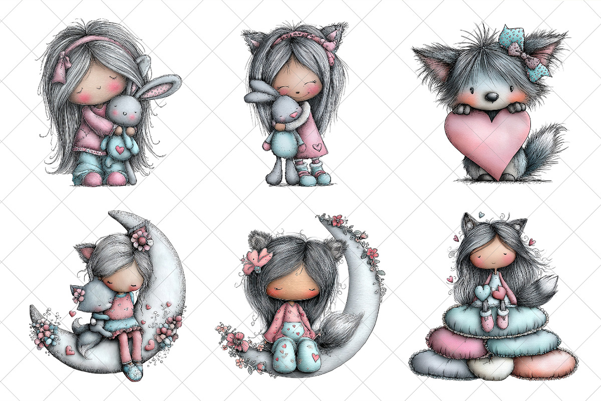 Fairyland Whimsical Animal Love PNG, an Illustration by SinaCreation (Photo 3 of 7)
