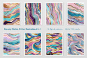 Dreamy Marble Glitter Illustration 1, a Decorative Illustration by Housui Patterns (Thumbnail 2 of 9)