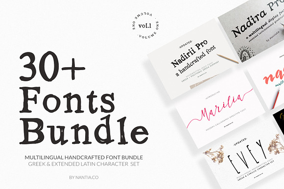 30+ Greek Fonts Bundle Vol.1 preview 5