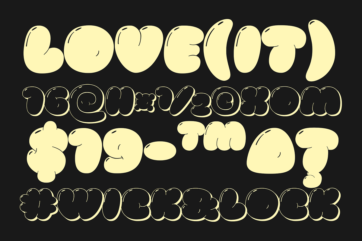 Pluffy Loon | Baloon Bubble Font, a Sans Serif Font by Jolicia Type (Photo 7 of 13)