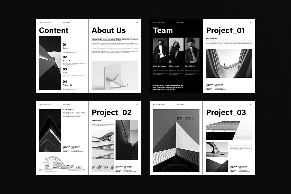 Architecture Portfolio Template, a Brochure Template by DesignCrest (Photo 3 of 13)