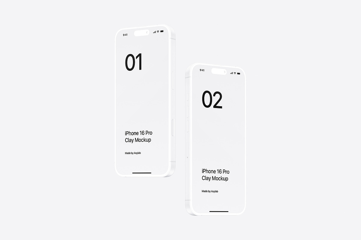 iPhone 16 Pro Clay - 24 Mockups, an iPhone Mockup by Asylab (Photo 50 of 58)