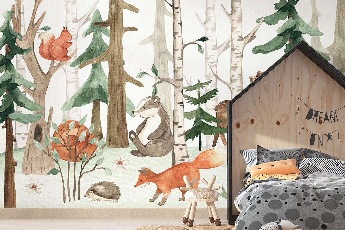 Forest animals watercolor, an Animal Illustration by Marina Ermakova (Photo 12 of 13)