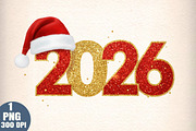 Glitter Happy New Year 2026 Png, an Illustration by Daily.Designs (Thumbnail 1 of 5)