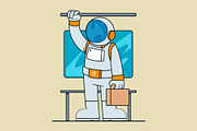 Astronaut Commuter Illustration, a Work Illustration by pedrors (Thumbnail 3 of 3)