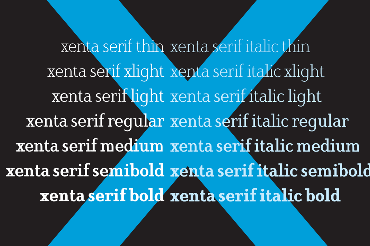 Xenta Serif fonts, a Serif Font by Wiescher Design (Photo 4 of 8)
