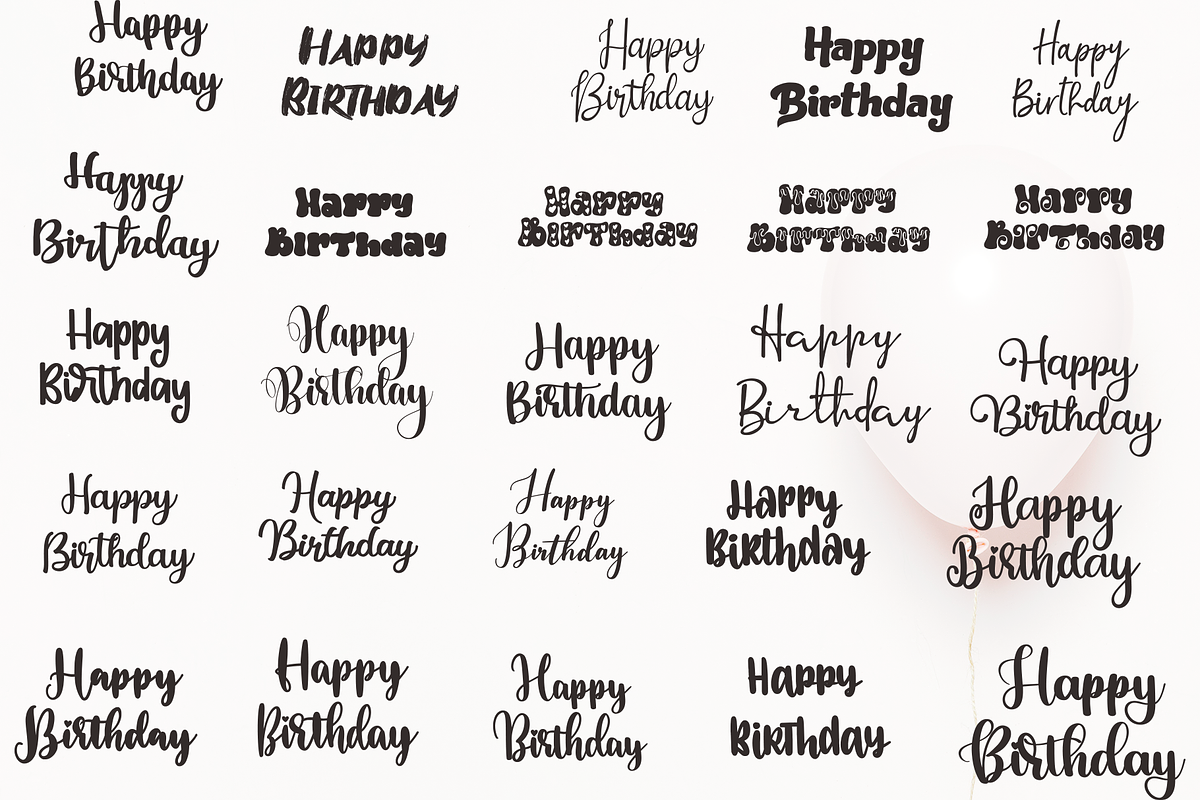 Birthday greeting templates, a Branding & Logo Template by BearyType Studio (Photo 10 of 12)