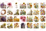 Fall Wildflowers Clipart, an Illustration by Markicha Art (Thumbnail 5 of 6)