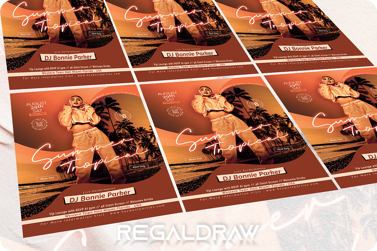 Summer Tropical Flyer, a Flyer Template by regalDRAW (Photo 3 of 3)