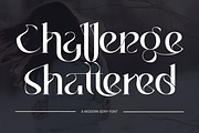 Challenge shattered - Modern Font, a Font by 177Studio (Thumbnail 1 of 8)