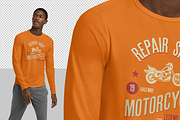Long Sleeved T-Shirt (African Model), a Shirt Mockup by Mock-up Store (Thumbnail 3 of 5)