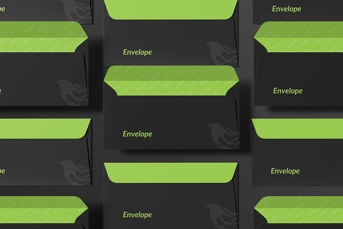 DL Envelope Mockup, a Merchandise Mockup by Pikachudesign (Photo 2 of 5)