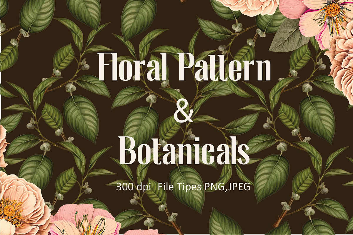Floral Pattern & Botanicals, a Pattern Graphic by NatalieArtsDenysenko (Photo 1 of 9)