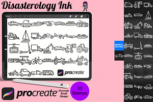 Vehicle Travel Icons Set 1 Procreate