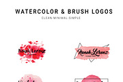 Watercolor & Brush Stroke Logos Kit, a Branding & Logo Template by AN Productions (Thumbnail 21 of 50)
