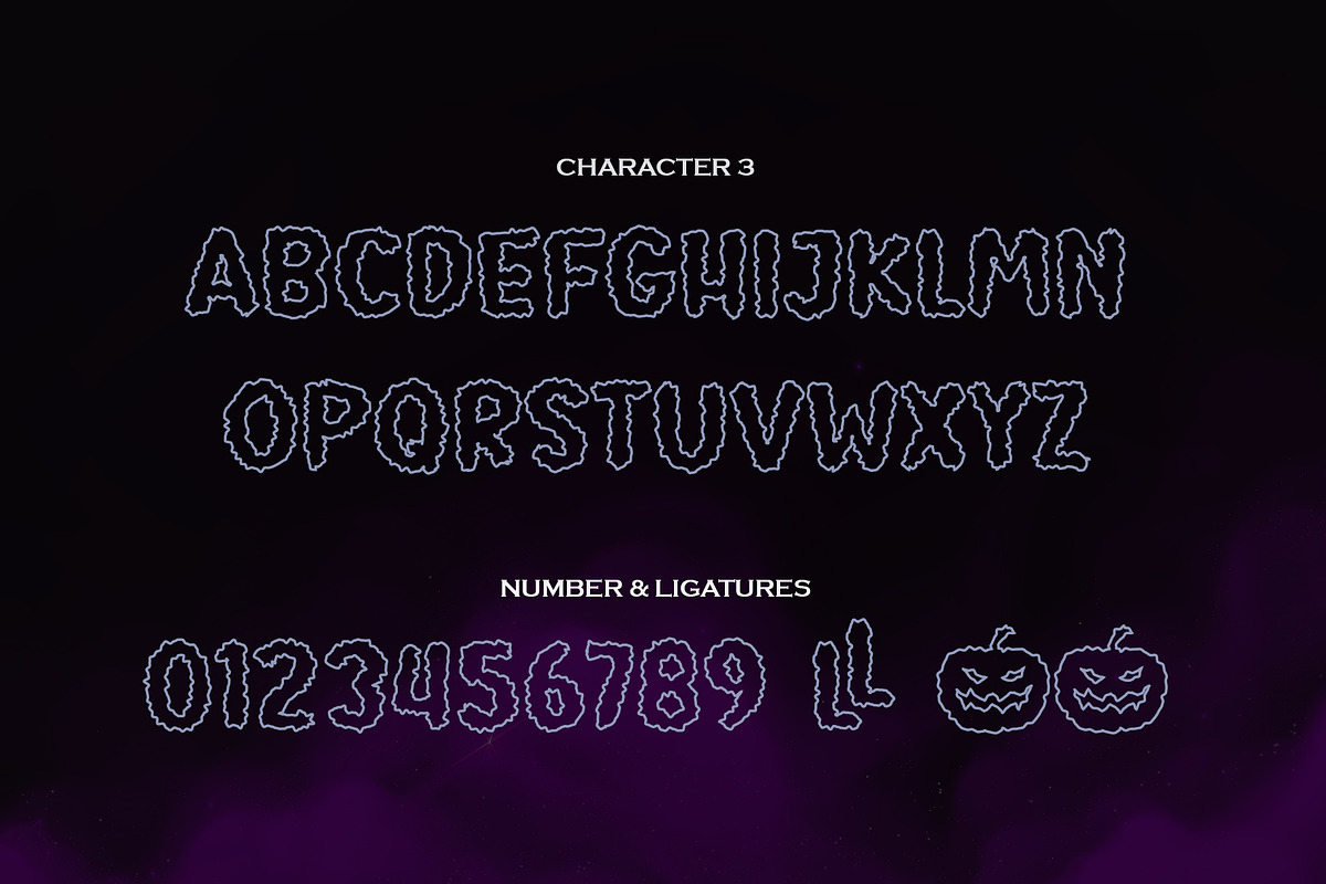 Spooky Party Font | Font Trio, a Font by rulihoki studio (Photo 7 of 7)