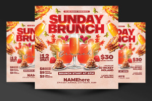 Brunch Flyer Template, a Flyer Template by RTXdesinger99