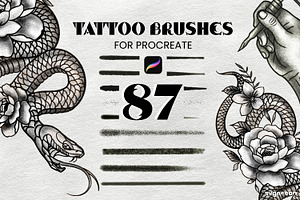 Procreate Tattoo Brushes, a Brush Add-On by svgocean