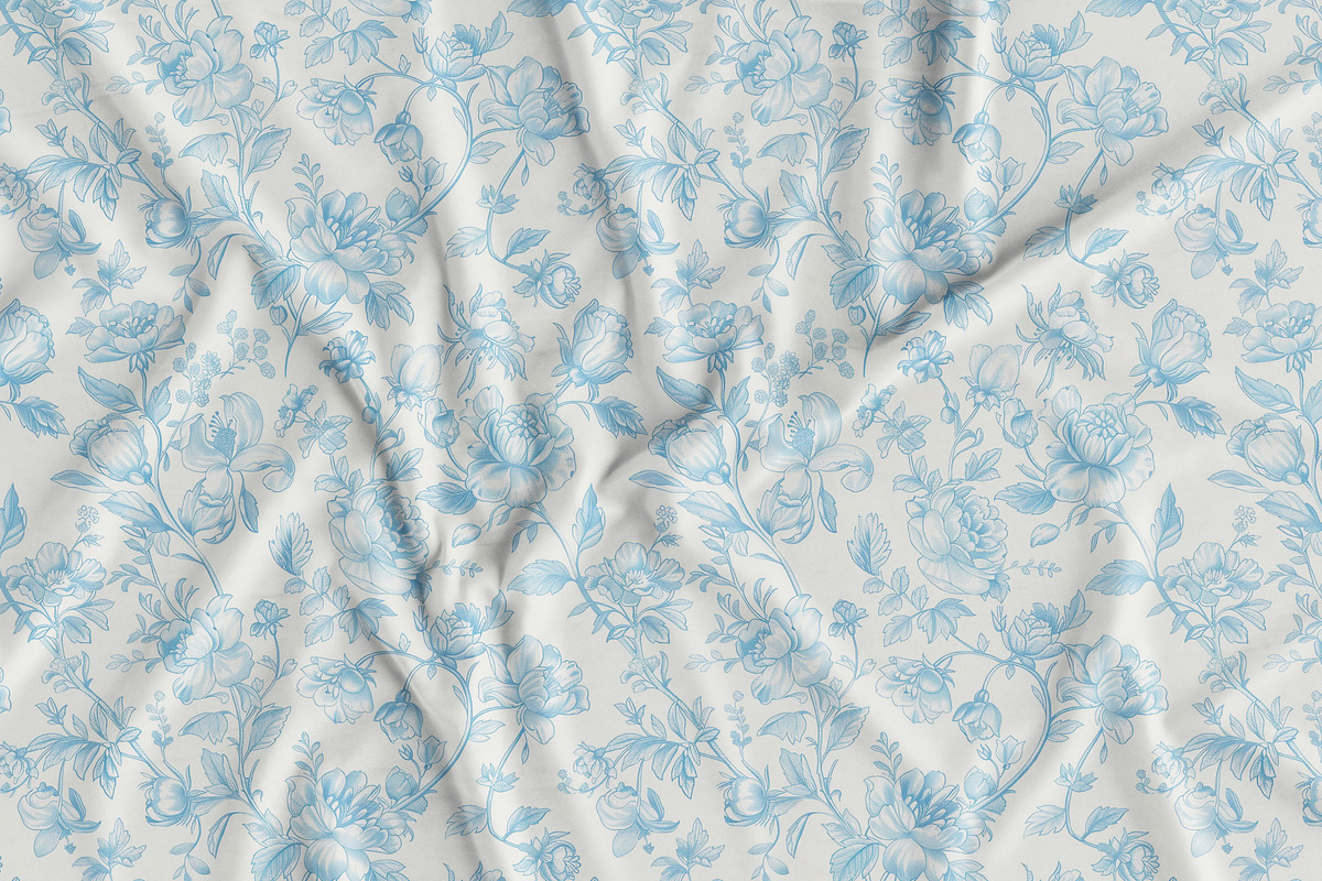 Floral Toile Print Design Patterns, a Pattern Graphic by Olya Creative (Photo 17 of 29)