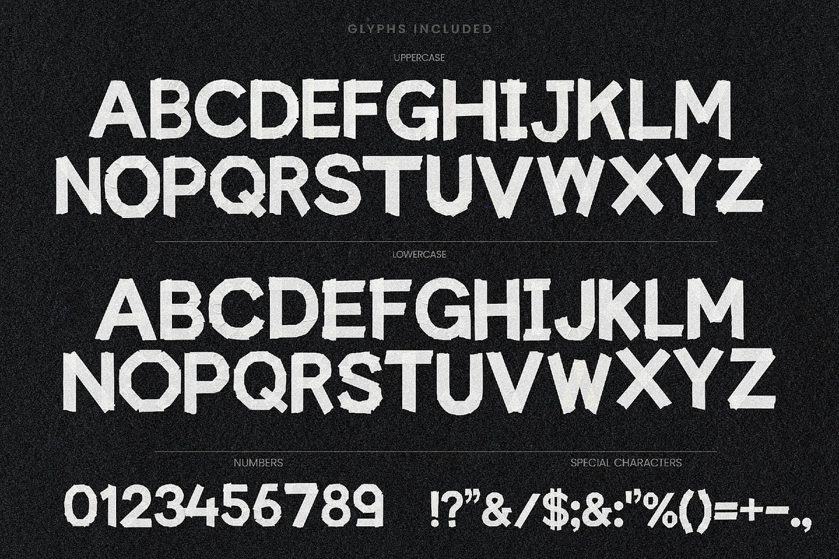 White Tape - Grunge Texture Font, a Sans Serif Font by AndrewPixelType (Photo 7 of 7)