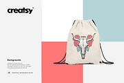 Drawstring Backpack Mockup Set, a Product Mockup by creatsy4 (Thumbnail 7 of 9)