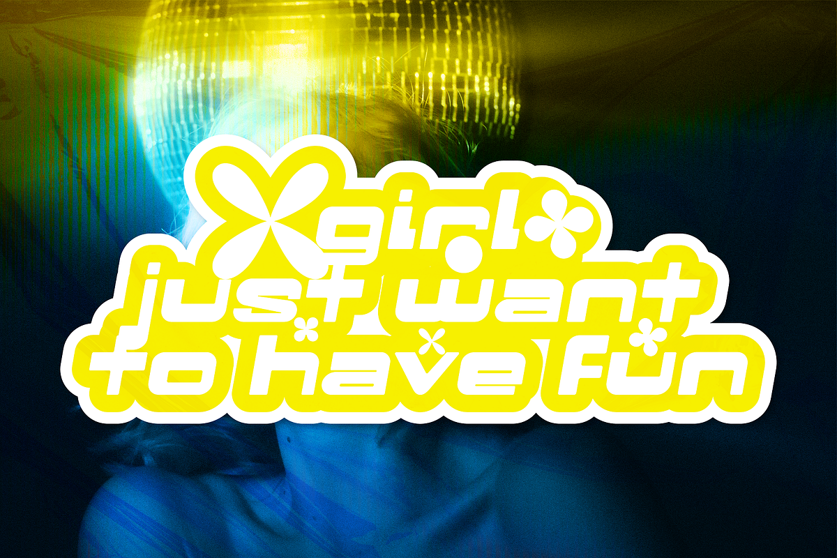 Cyber Angel Y2K Logo Font, a Sans Serif Font by HipFonts (Photo 5 of 8)