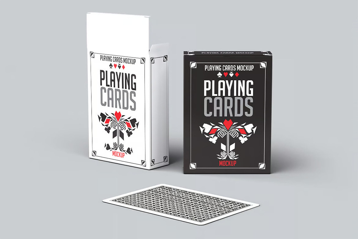 Playing Cards Mock-Up, an Advertising Mockup by Se٧enStudio (Photo 2 of 8)