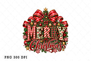 Merry Christmas Png, a Seasonal Illustration by Watercolor design (Thumbnail 1 of 3)