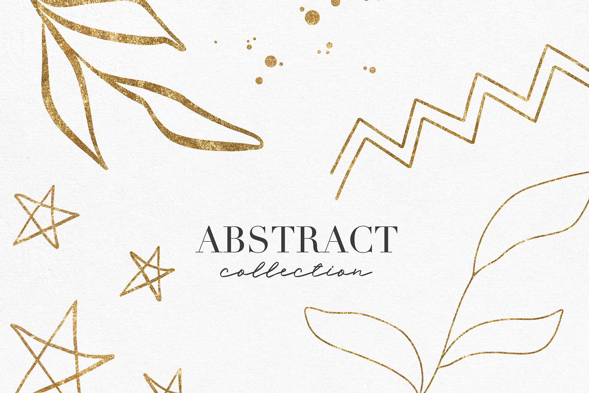 Gold Abstract Design Elements PNG, a Decorative Illustration by LuiDesignStudio (Photo 4 of 5)