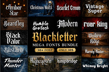 Modern Blackletter Mega Fonts Bundle
