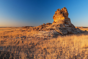 Striking rock formation rises from, a Nature Photo by MistyDay
