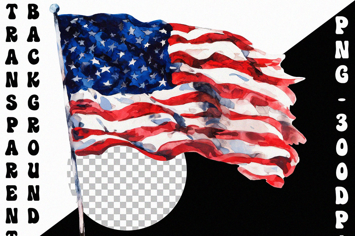 American Flags Clipart, an Object Illustration by DesignBTF (Photo 4 of 4)