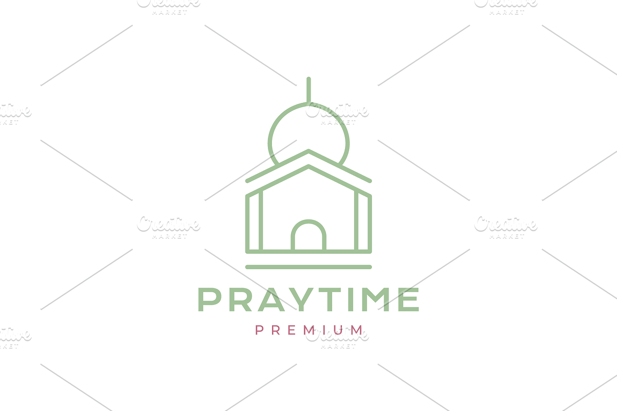 beauty mosque islamic line logo, a Branding & Logo Template by devastd