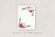 Romantic Florals 5x7 Invitation, an Invitation Template by Victoria Bilsborough (Thumbnail 2 of 3)