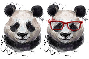 watercolor cute panda, an Animal Illustration by art_mouse (Thumbnail 2 of 8)