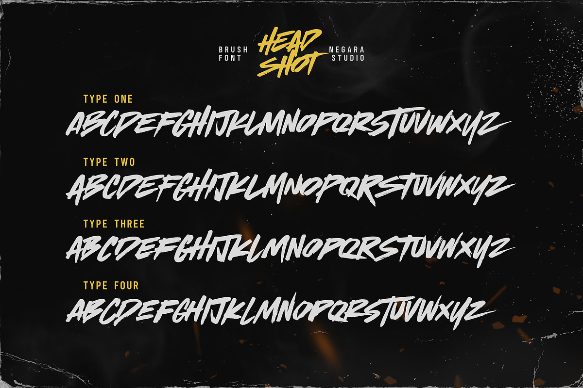 Head Shot, a Handwritten Font by Negara Studio (Photo 2 of 7)